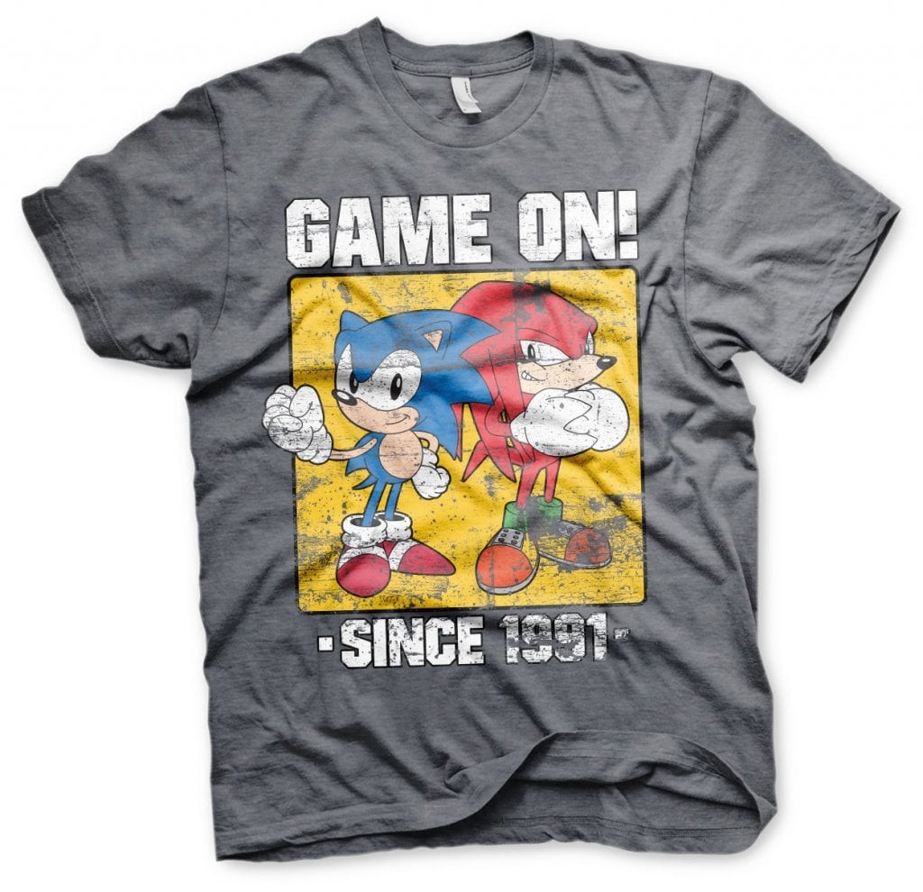 Sonic - Game On Since 1991 T-Shirt (Dark-Heather XL)