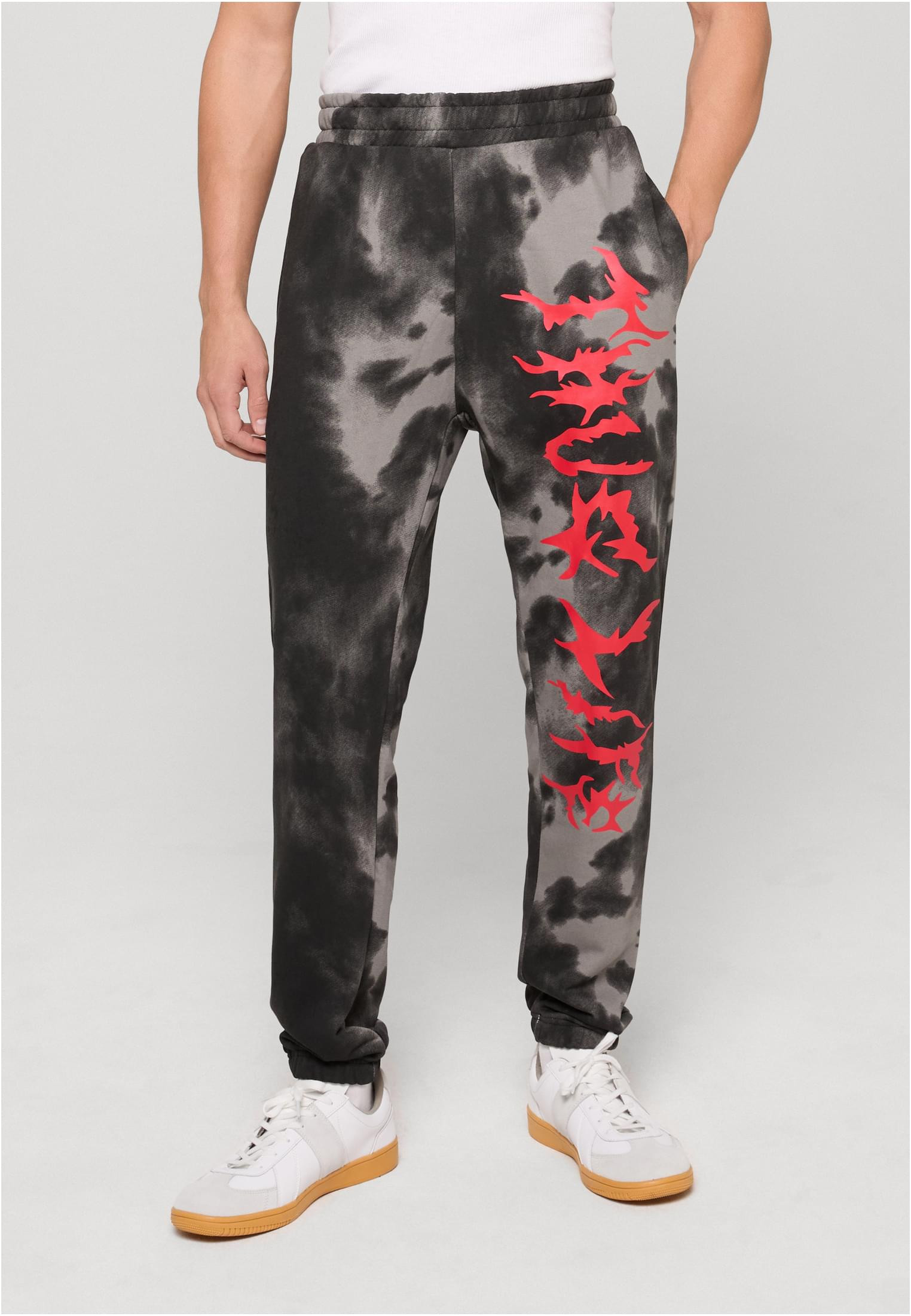 Byxor med röd text sida – black/grey (3XL black/grey)