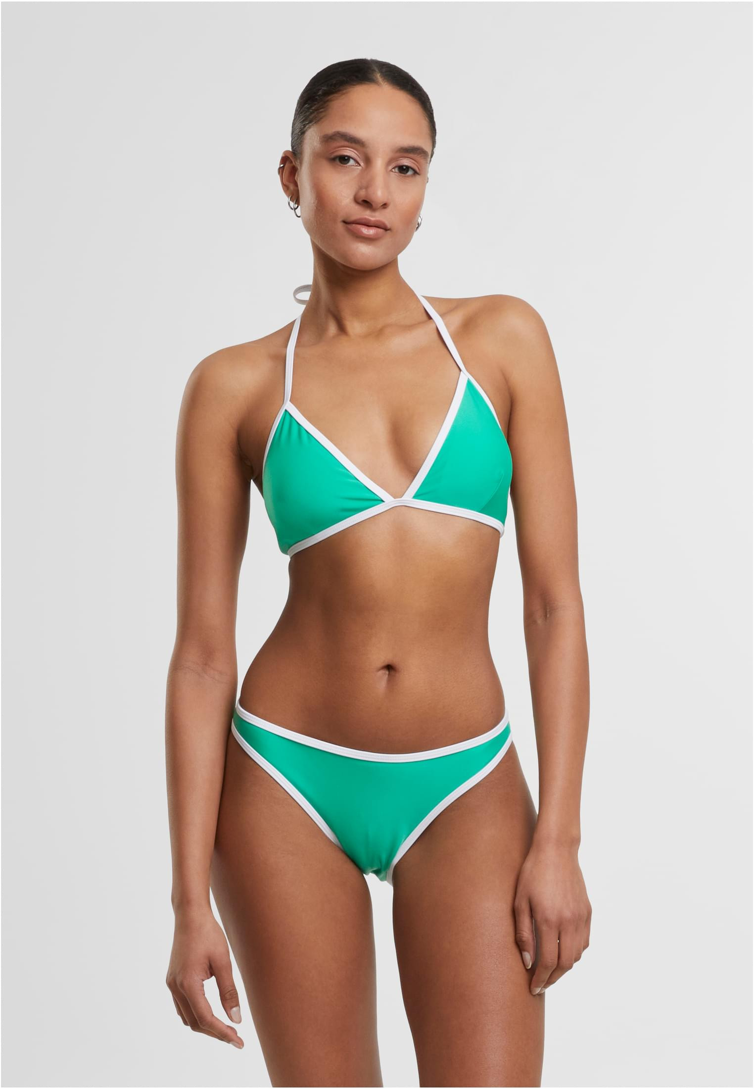 Retro Triangelbikini (L froggreen/white)