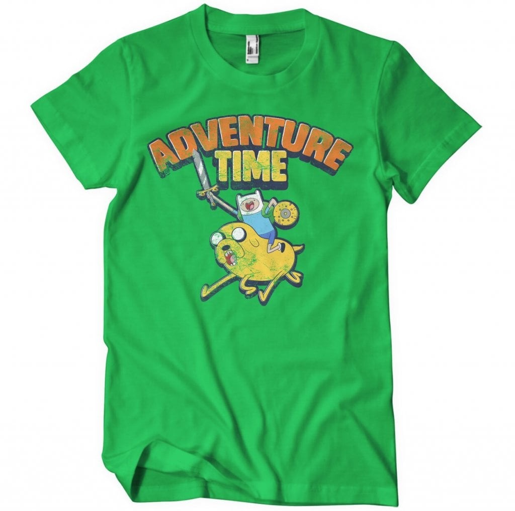 Adventure Time Washed T-Shirt (Green L)