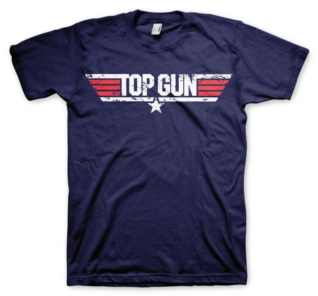 Produktfoto för Top Gun Distressed Logo T-Shirt S