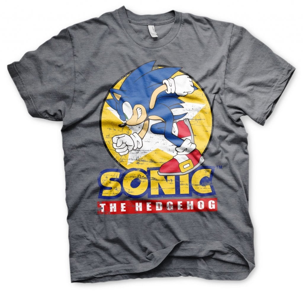 Fast Sonic - Sonic The Hedgehog T-Shirt (Dark-Heather XL)