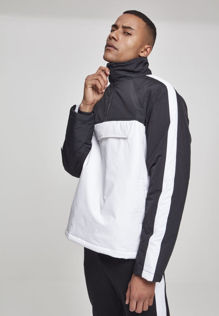 2-tone pullover jacka med stoppning (L white/black)