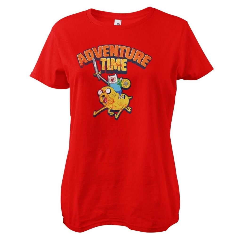 Adventure Time Washed Girly Tee (Red L)