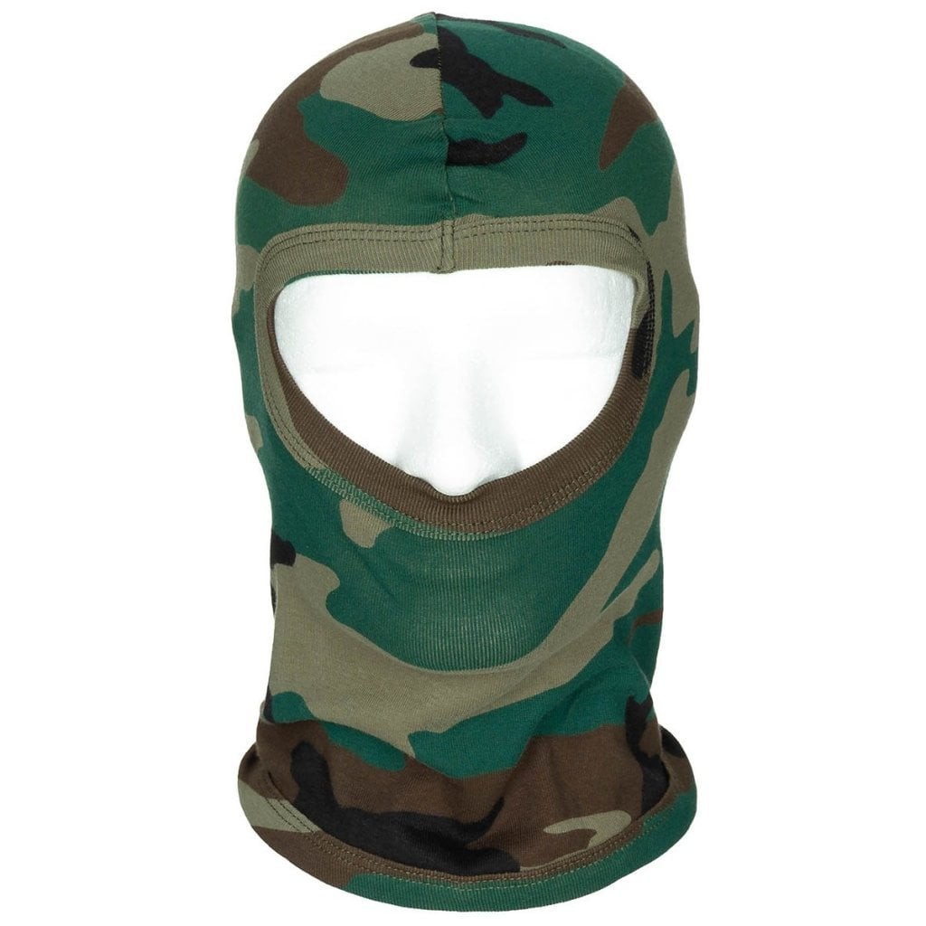 Balaklava i tyg (woodland)