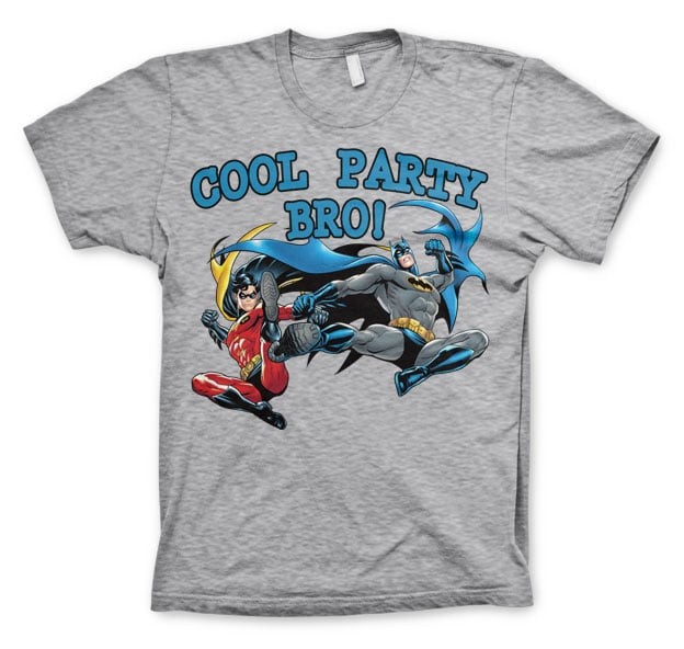 Batman - Cool Party Bro! T-Shirt (L HeatherGrey)
