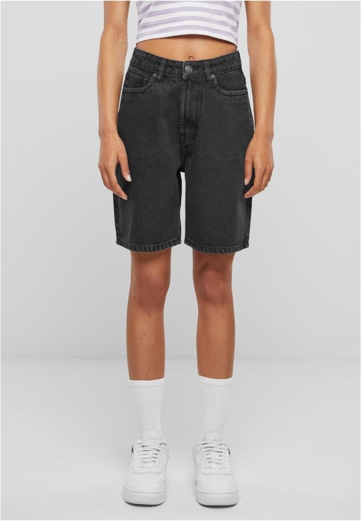 90-tals bermuda jeansshorts dam (black washed 28)