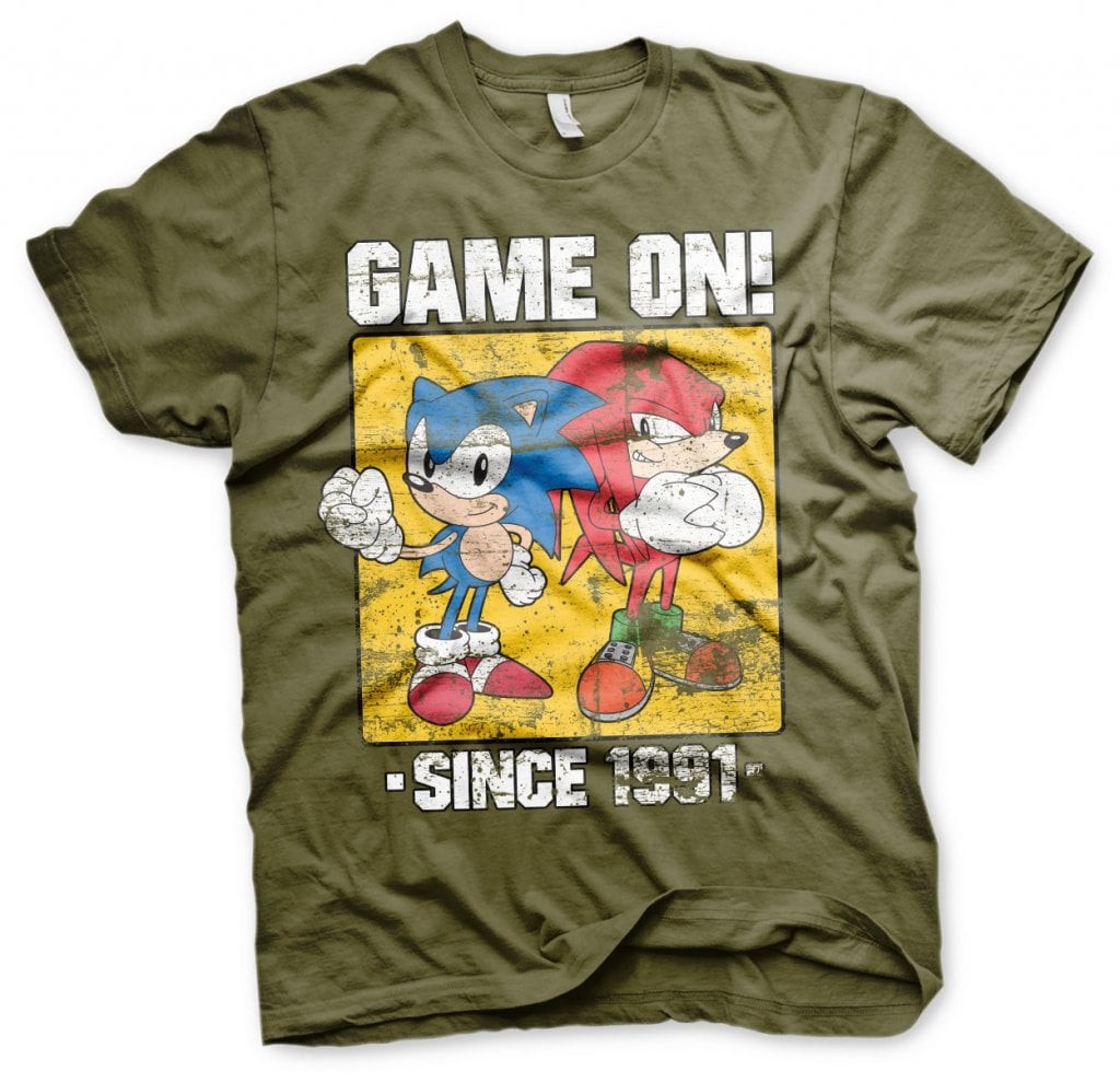 Sonic - Game On Since 1991 T-Shirt (Olive L)