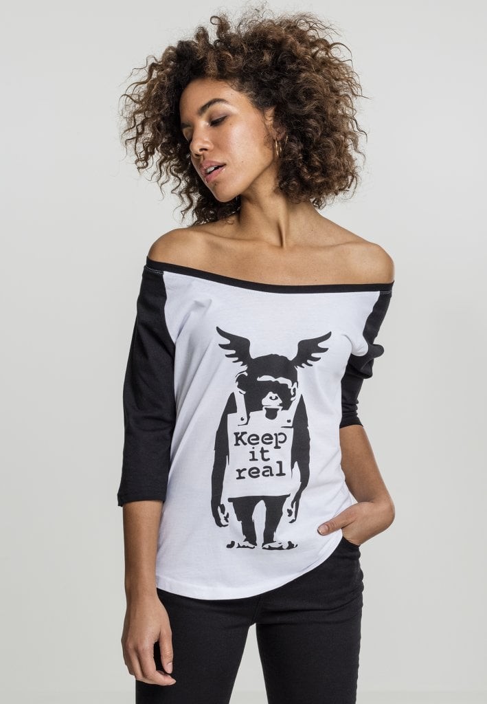 Banksy Ape raglan 3/4 shirt (S)