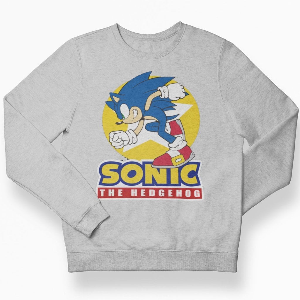 Fast Sonic - Sonic The Hedgehog barn sweatshirt (Heather-Grey 7-8 år)