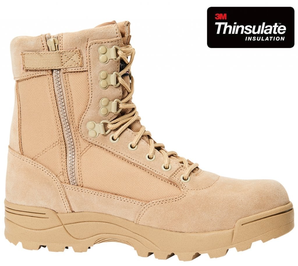 Tactical boots zipper (46 Camel)