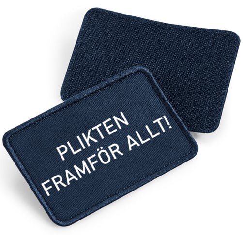 Plikten Framför Allt - tygpatch med kardborre (French navy Onesize)