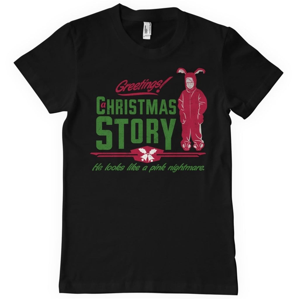 A Christmas Story - Pink Nightmare T-Shirt (Black L)