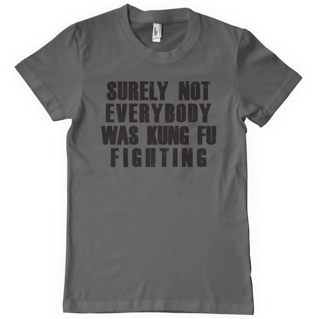 Surely Not Everybody Was Kung Fu Fighting T-Shirt (DarkGrey XXL)