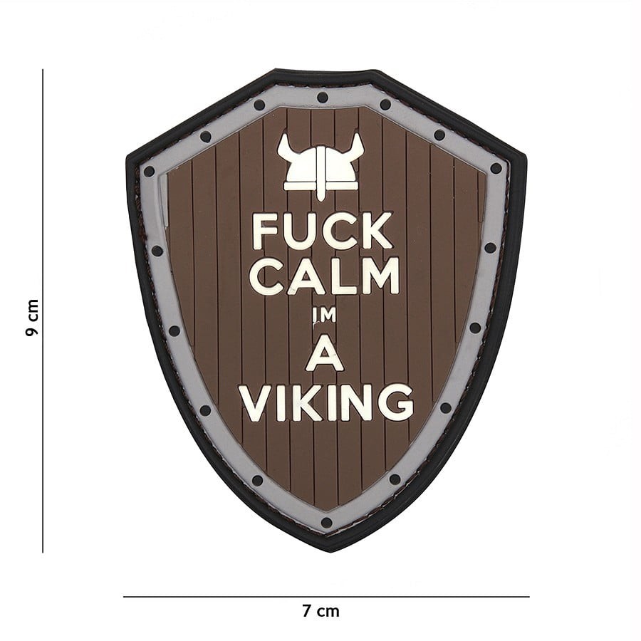 F*ck calm - Brun/grå - PVC patch