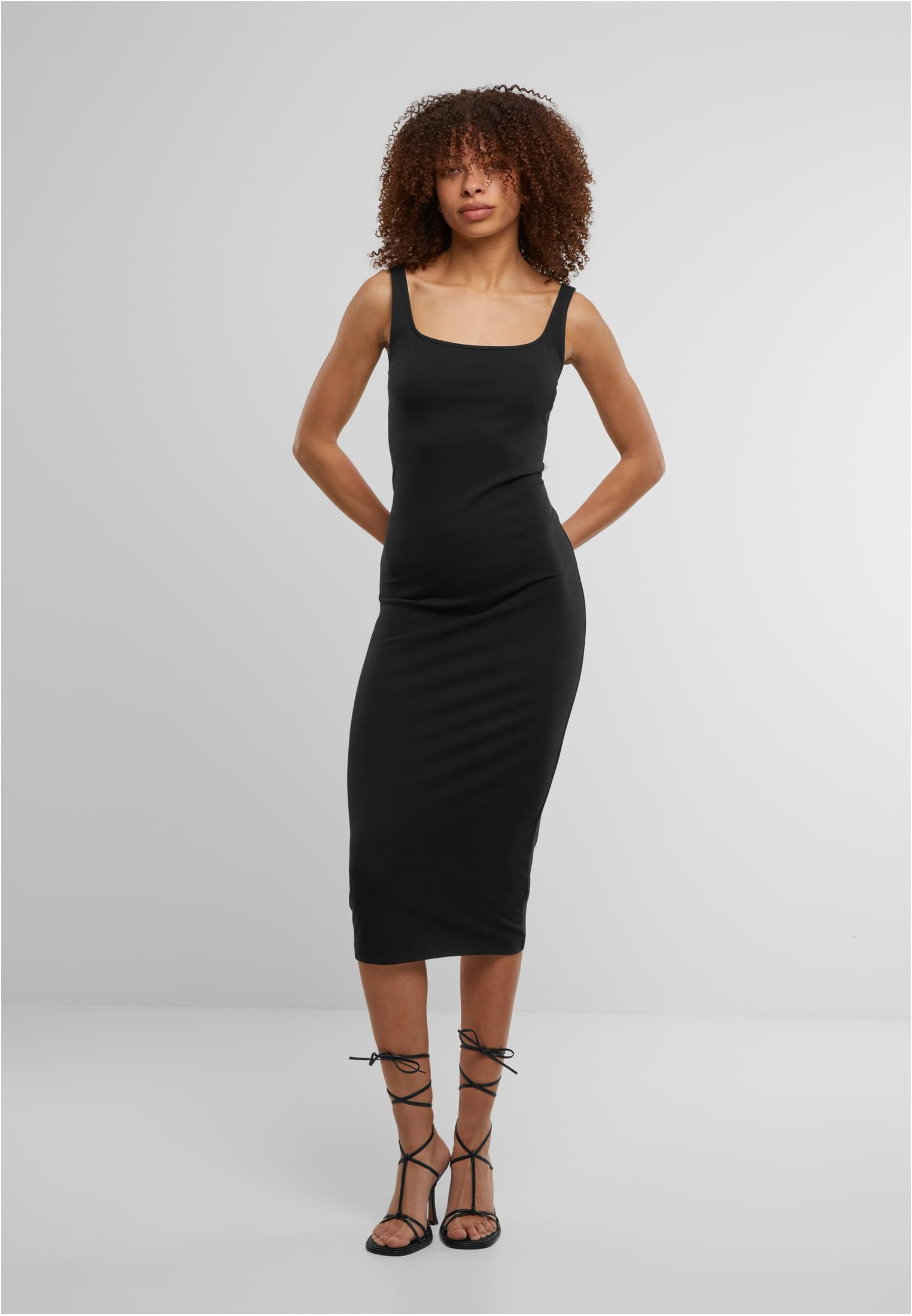 Basic Long Jersey Klänning (3XL black)
