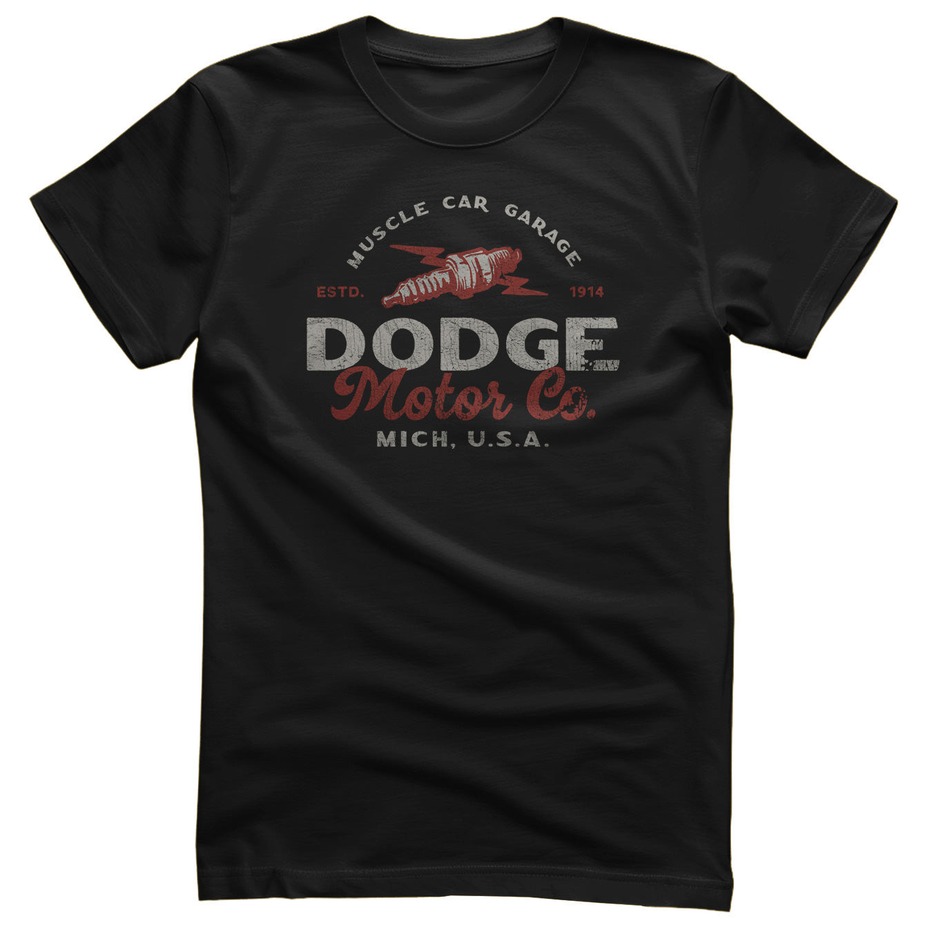 Dodge Motor Co T-shirt herr i svart (3XL svart)