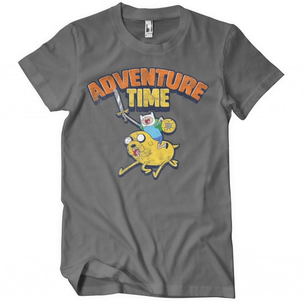 Adventure Time Washed T-Shirt (DarkGrey L)
