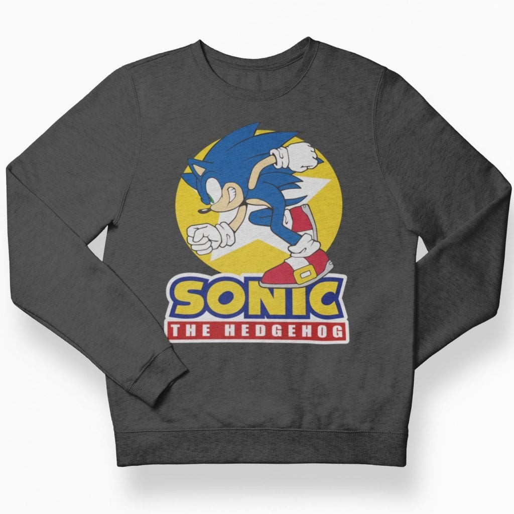 Fast Sonic - Sonic The Hedgehog barn sweatshirt (3-4 år Dark-Heather)