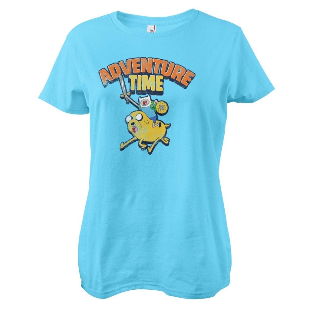 Adventure Time Washed Girly Tee (S Skyblue)