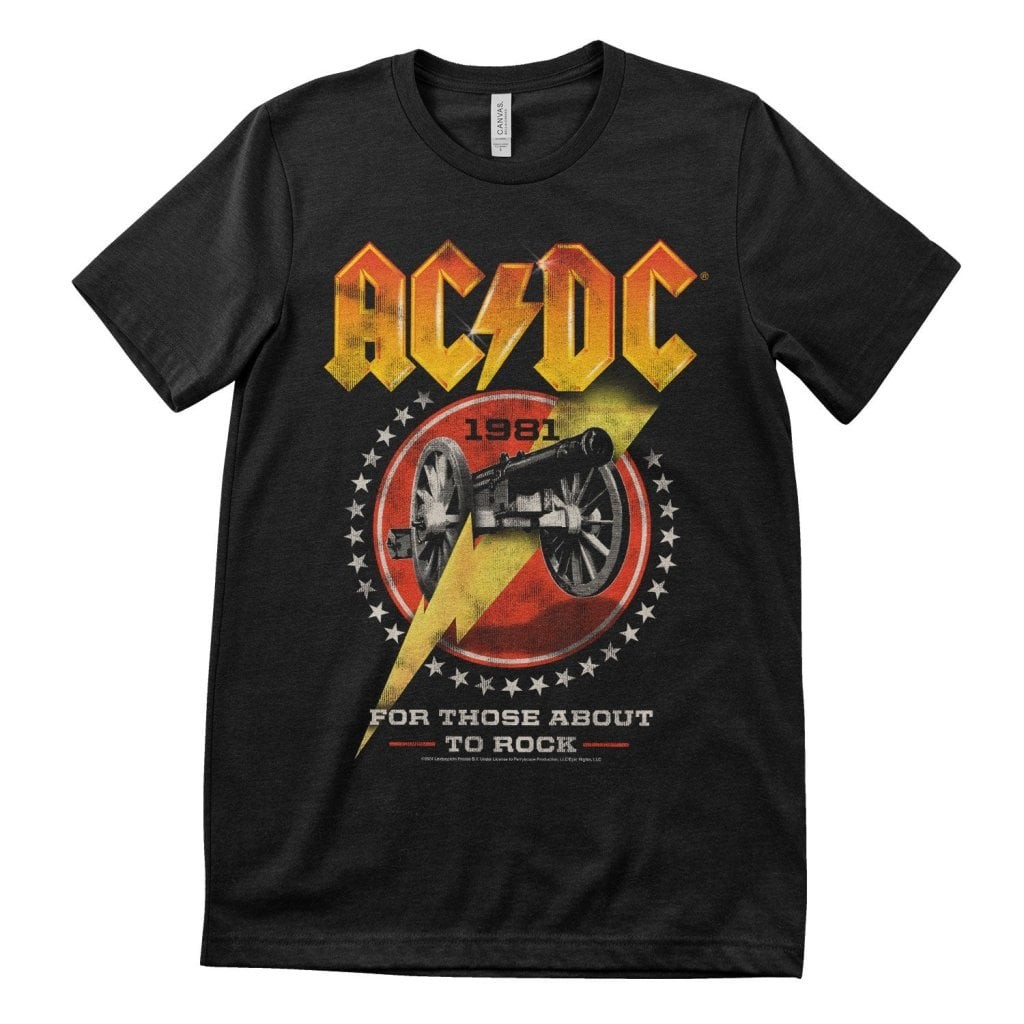 AC/DC - 1981 For Those About To Rock T-Shirt (Black M)