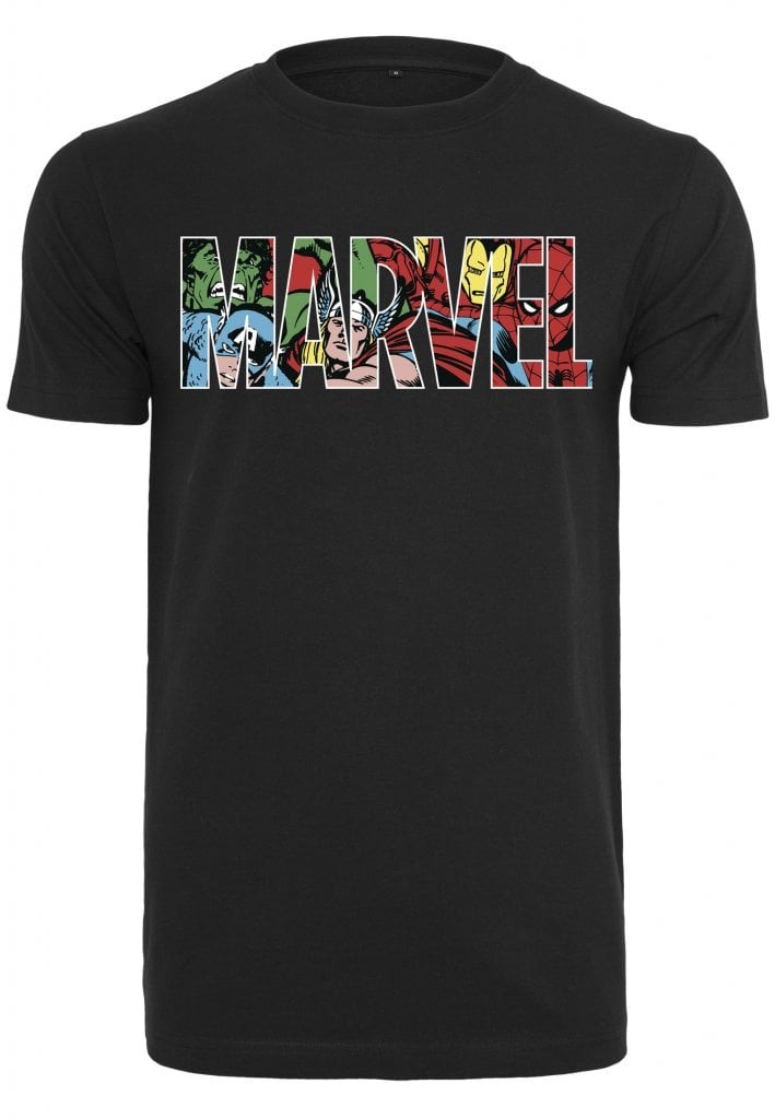 Marvel Logo Character Tee (black XS)