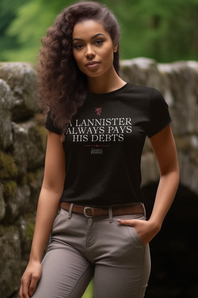 A Lannister Always Pays His Debts Girly Tee (Black L)