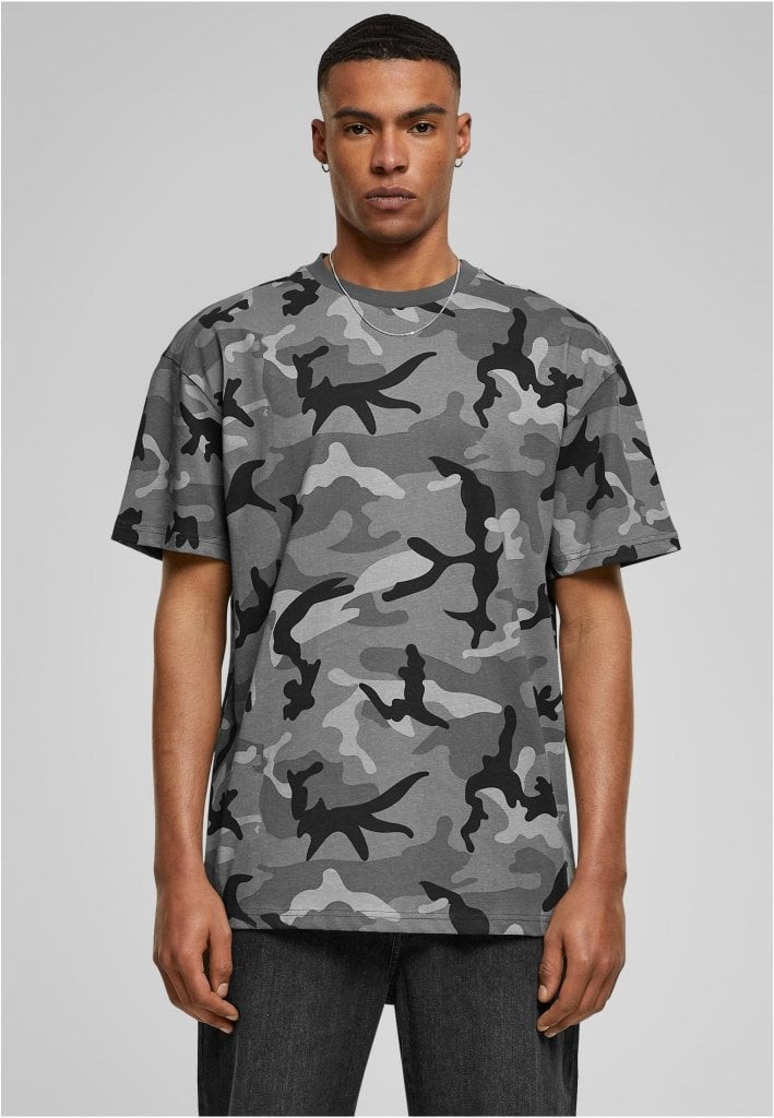 Oversized T-shirt i mörk kamouflage herr (3XL dark camo)