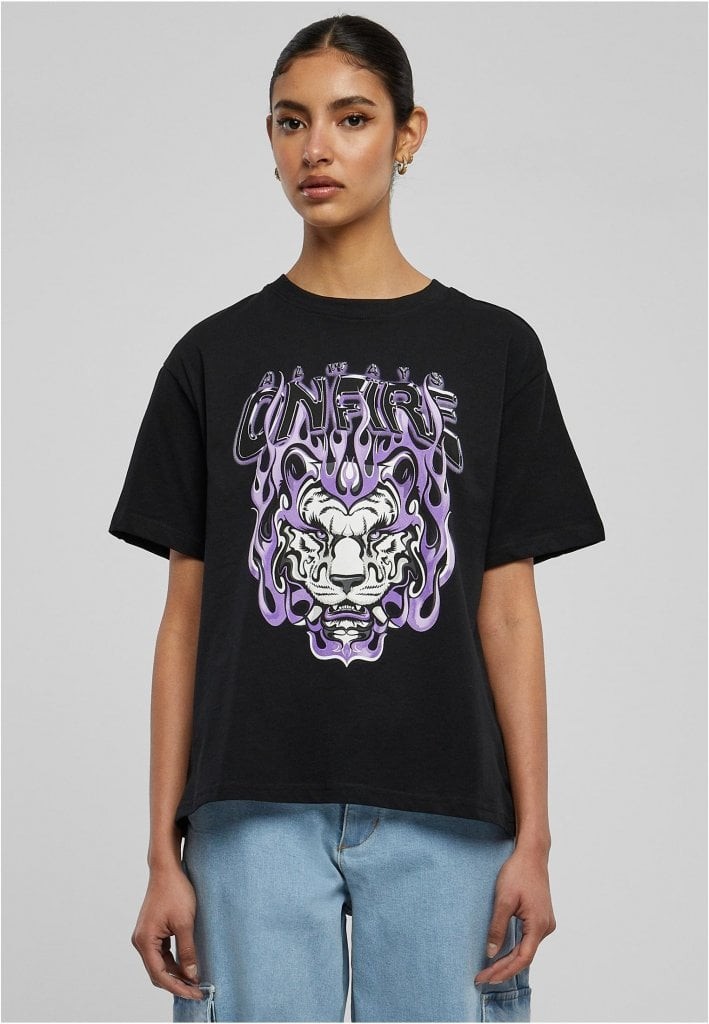 Always On Fire Tee (L black)