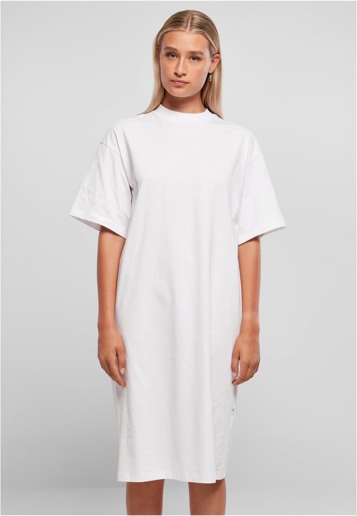 Ladies Organic Long Oversized Tee Dress (S white)