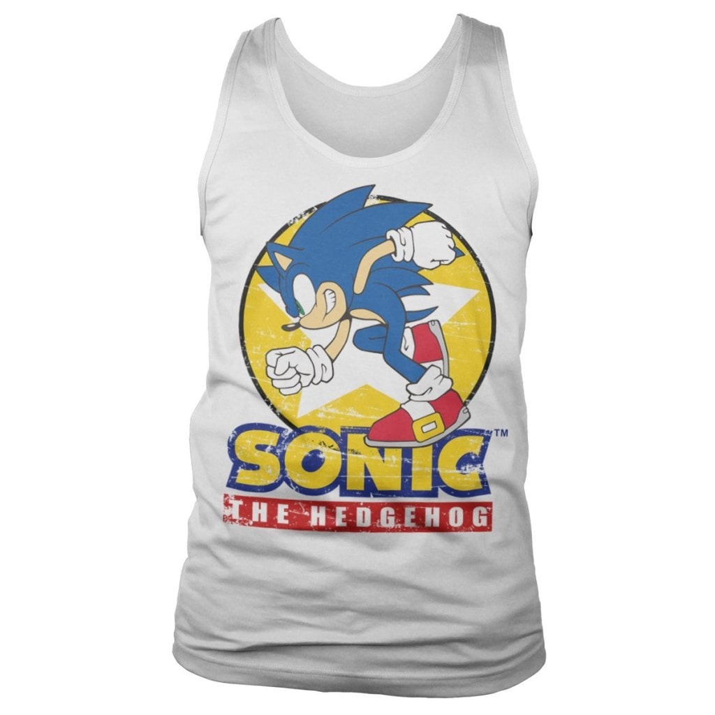 Fast Sonic - Sonic The Hedgehog Tank Top (S White)
