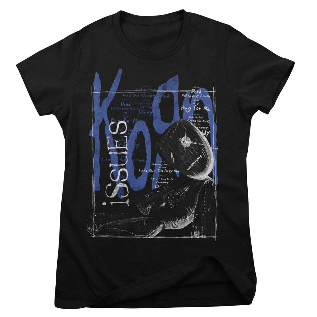 Korn - Issues Tracklist Girly Tee (Black M)
