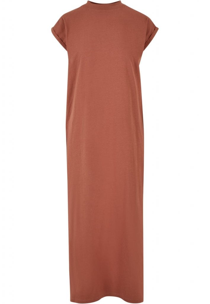 Enkel långklänning med kort ärm (3XL terracotta)