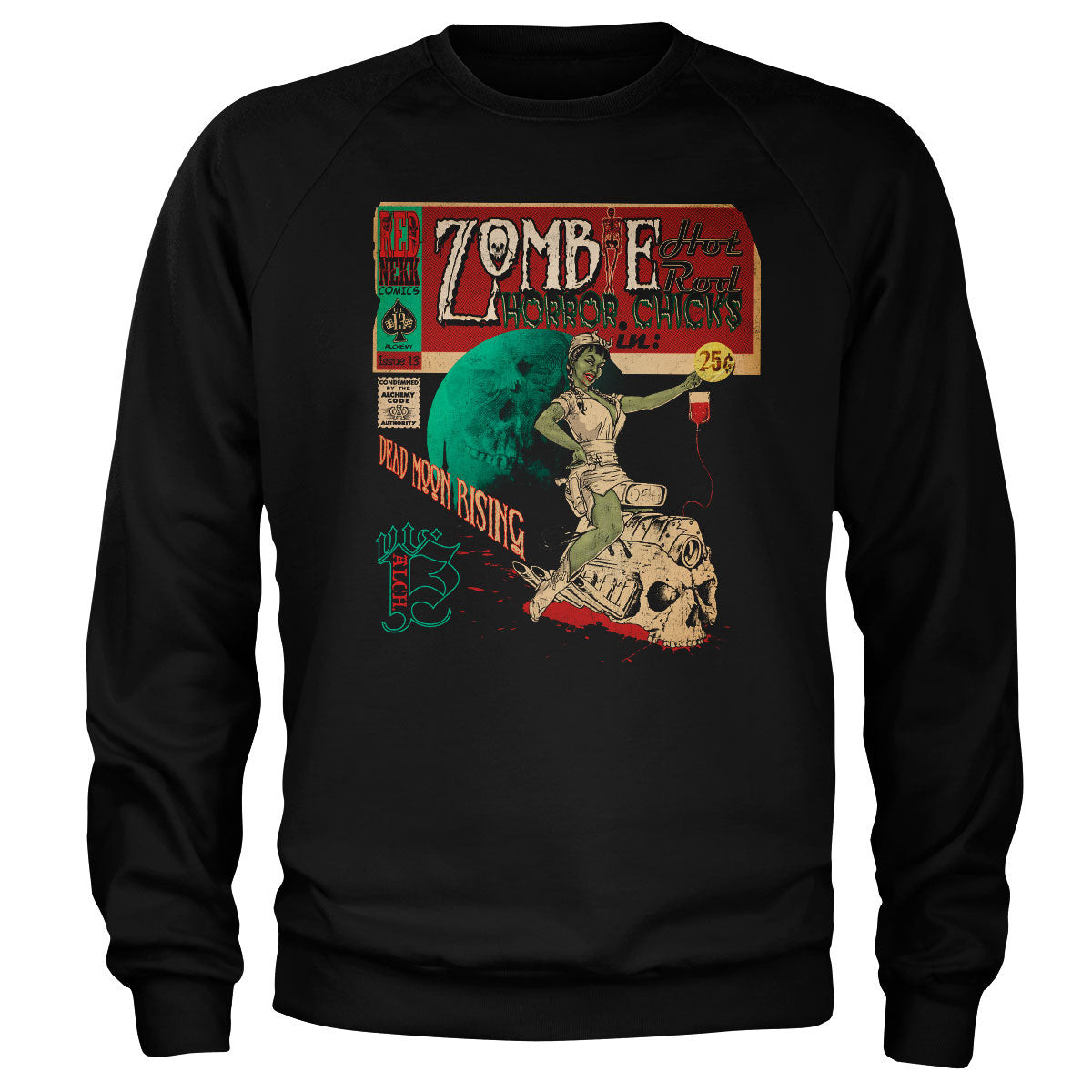 Alchemy - Zombie Horror Chicks Sweatshirt (L Black)
