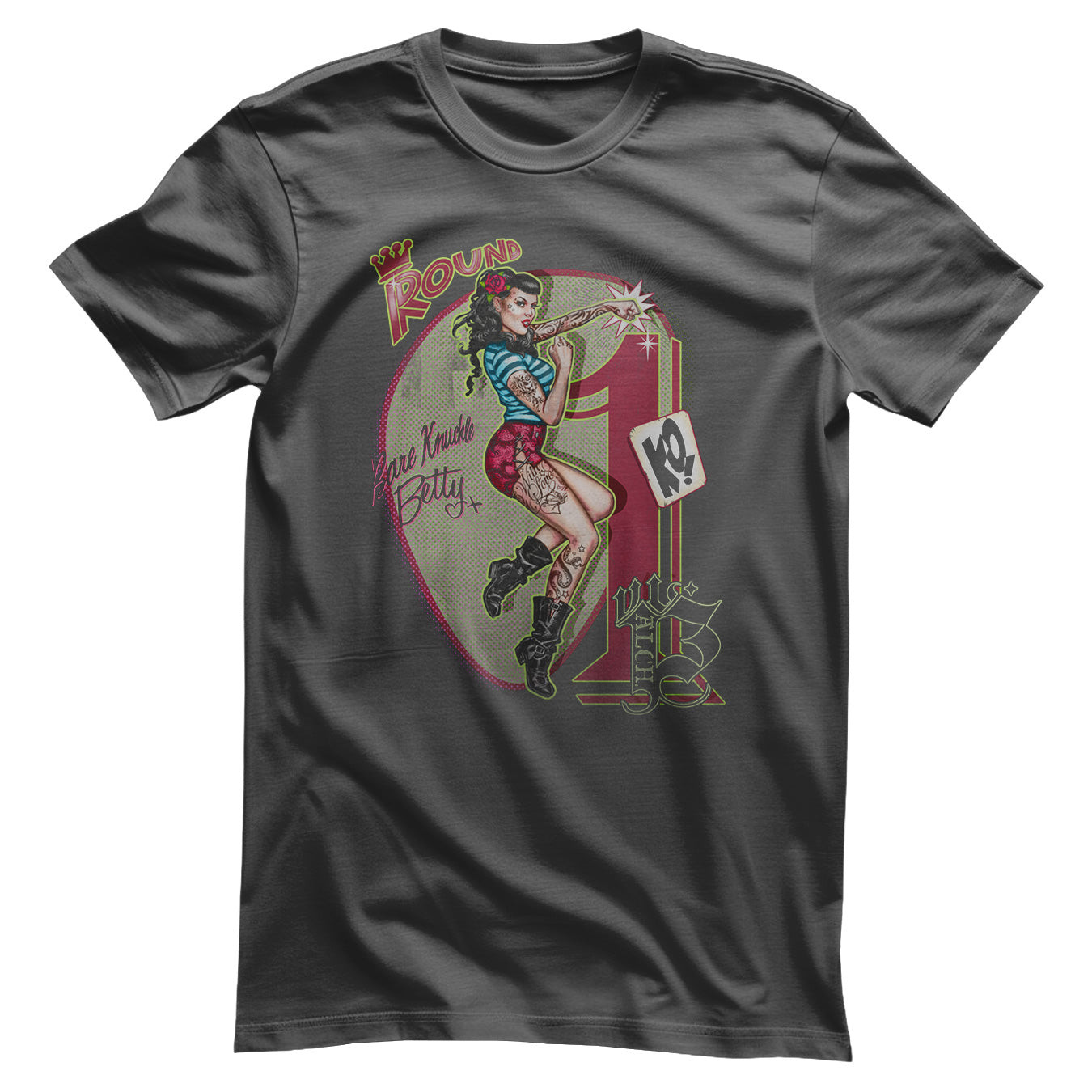 Alchemy - Bare Knuckle Betty T-Shirt (L DarkGrey)