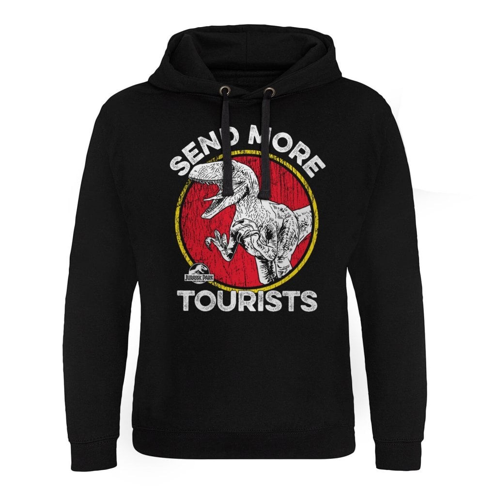 Jurassic Park - Send More Tourists Epic Hoodie Herr (Black L)