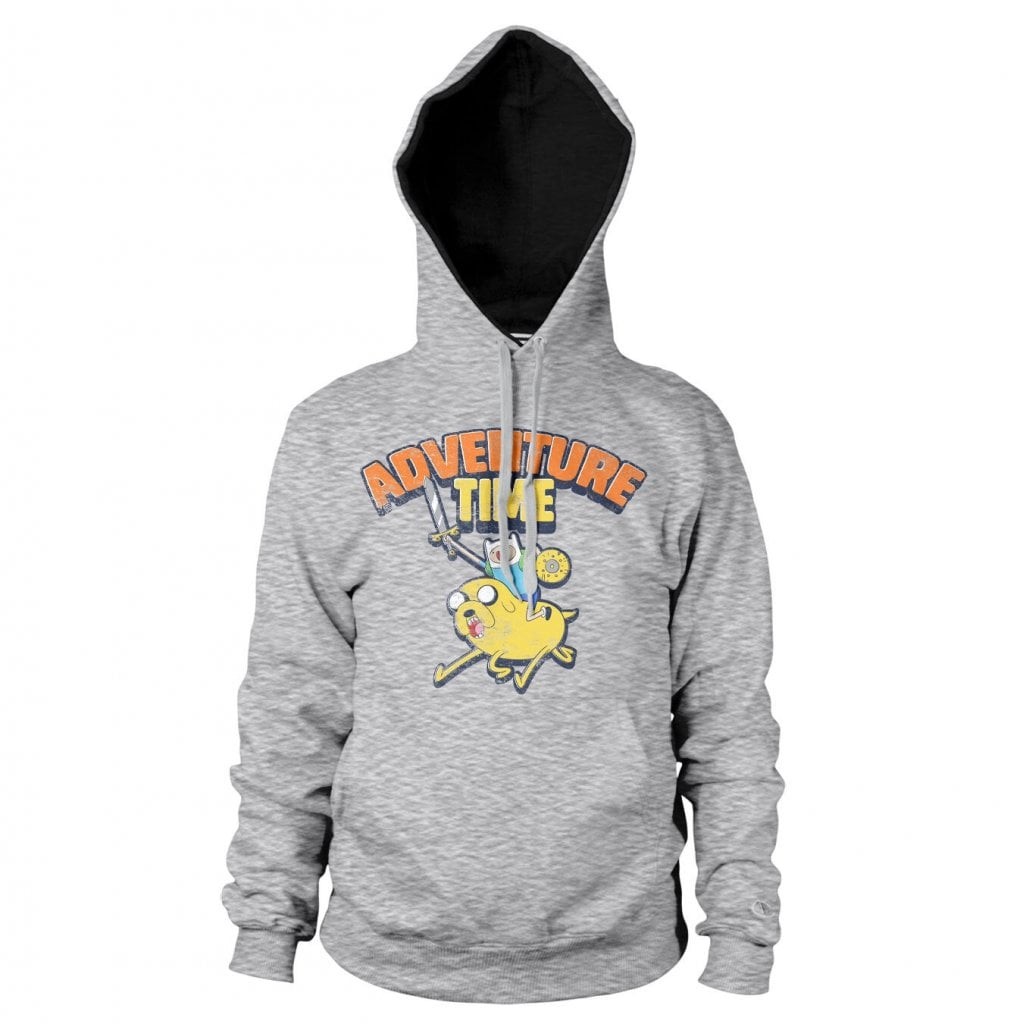 Adventure Time Washed Hoodie (HeatherGrey L)