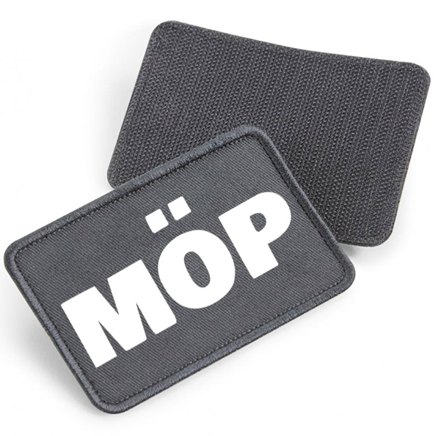 MÖP - tygpatch med kardborre (Graphite gray)