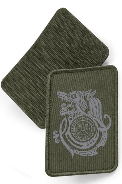 Garm hund - tygpatch med kardborre (Military green Onesize)