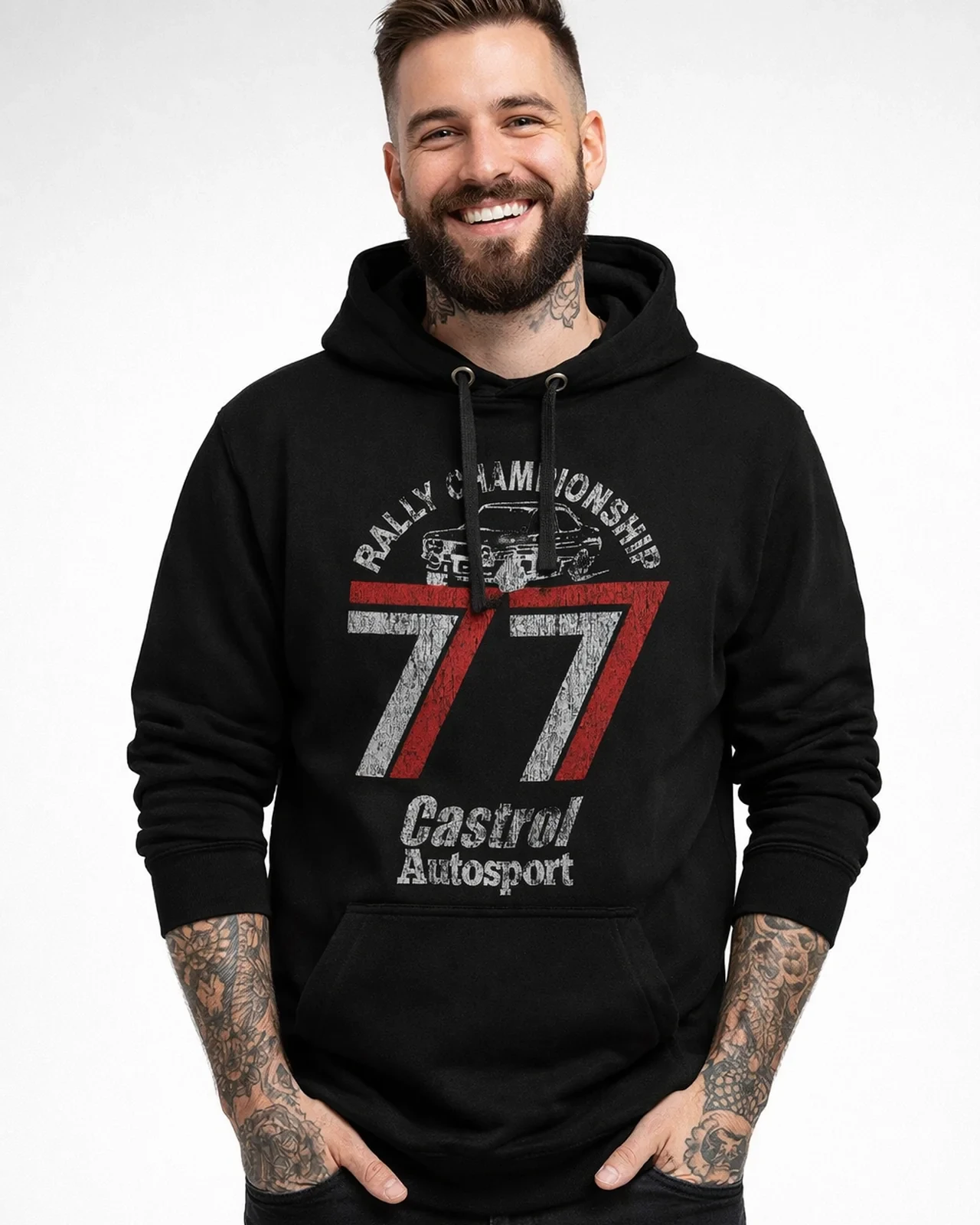 Castrol 77 Epic Huvtröja i svart (S svart)