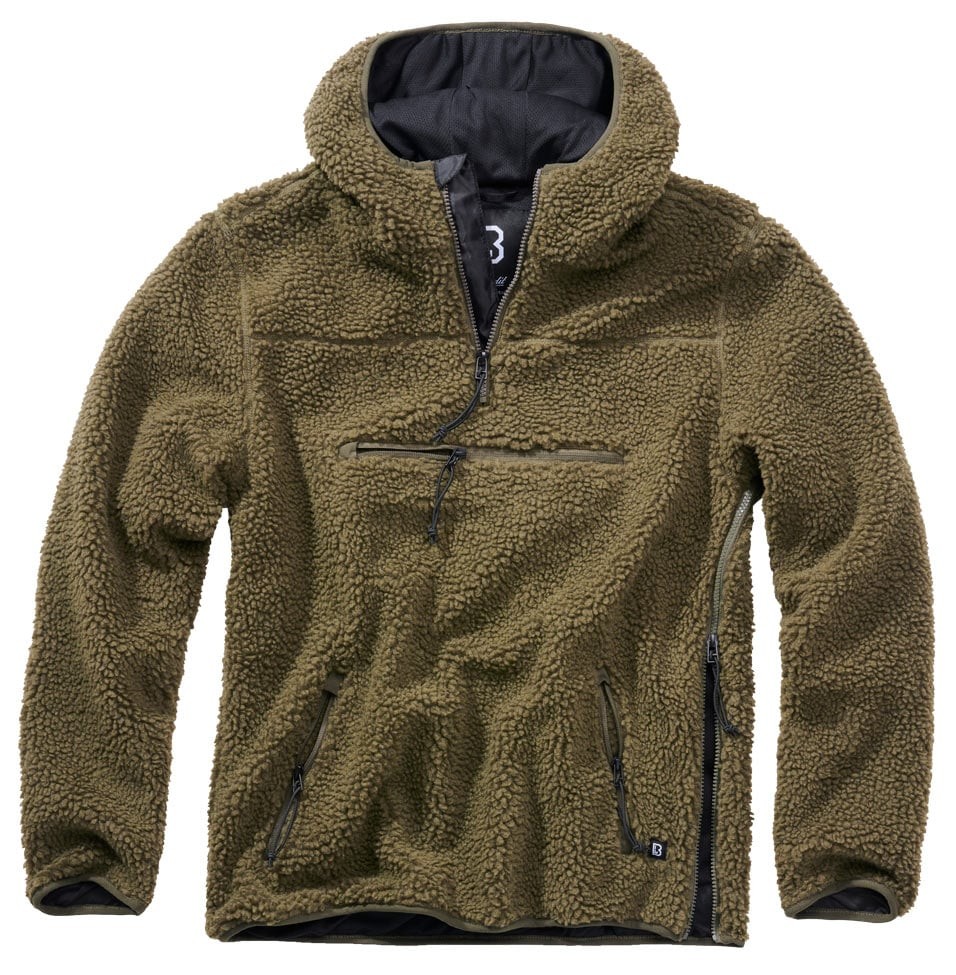 Teddyfleece worker pullover (S olive)