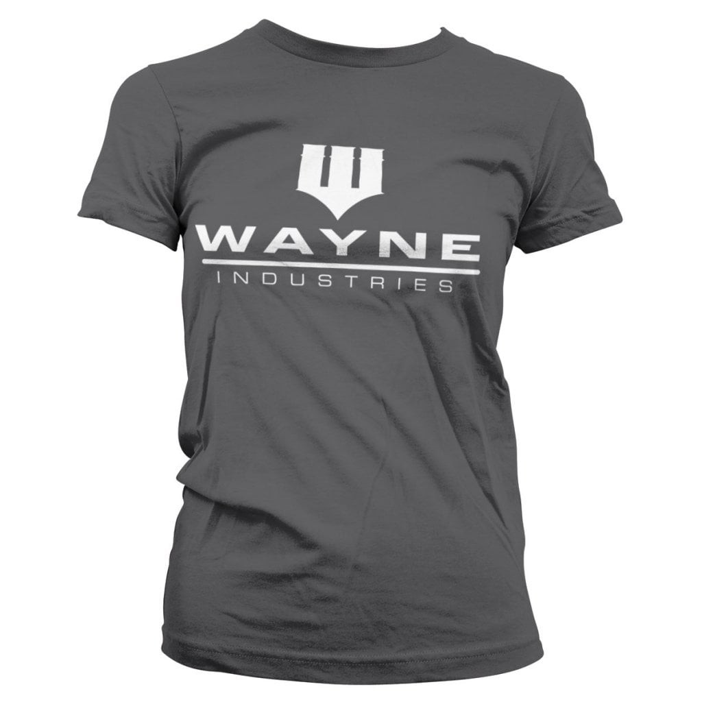 Batman - Wayne Industries Logo Girly Tee (DarkGrey L)