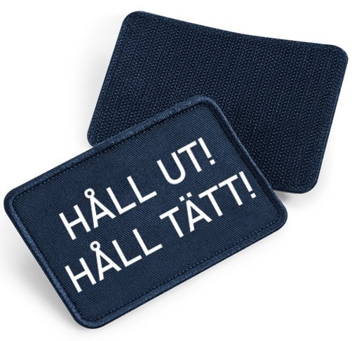 Håll Ut, Håll Tätt - tygpatch med kardborre (French navy Onesize)