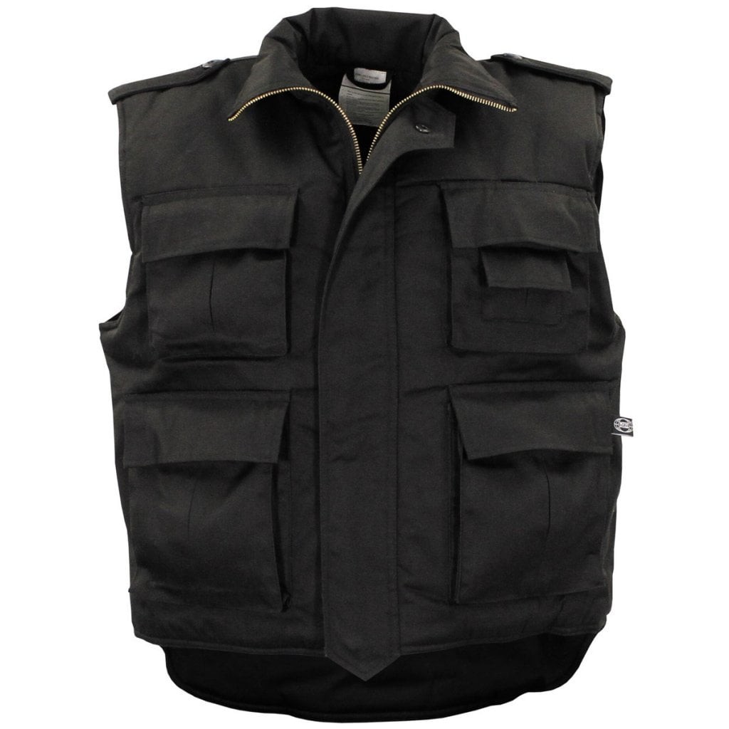 USA quiltad väst (Svart XXL)