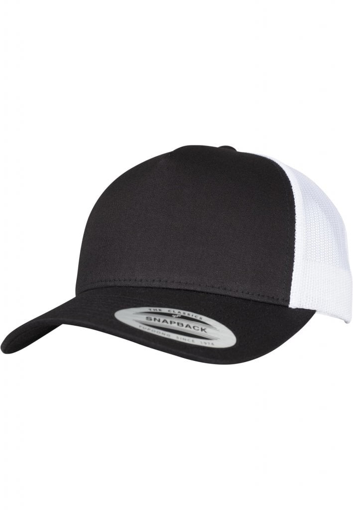 5-Panel Retro Trucker 2-Tone Cap (one size blk/wht)
