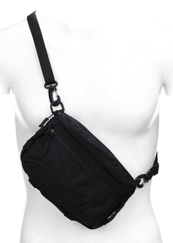 EDC väska - axel och midja (Black)