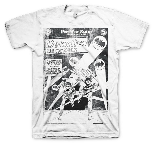 Batman - Detective Comics Distressed T-Shirt (S White)