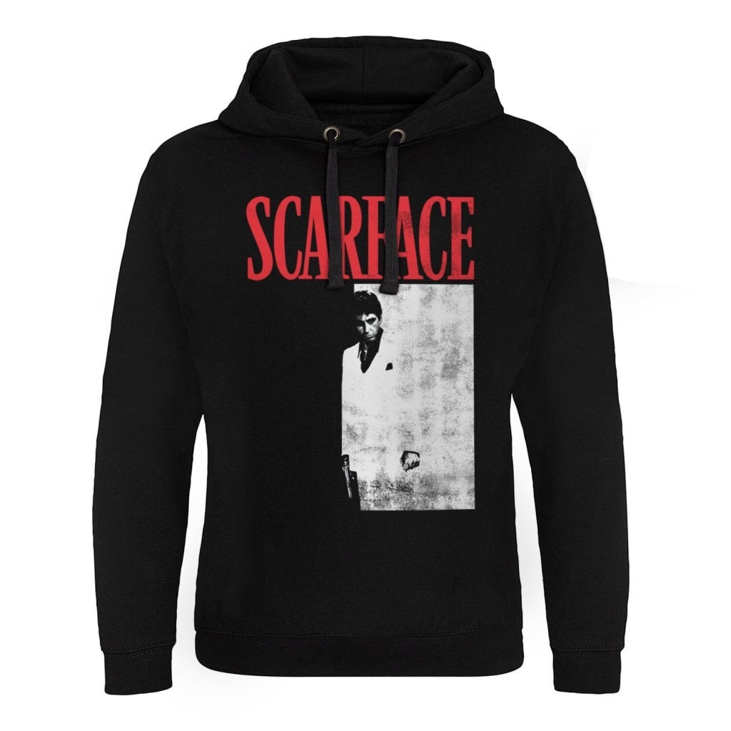 Scarface Poster Epic Hoodie Herr (Black L)