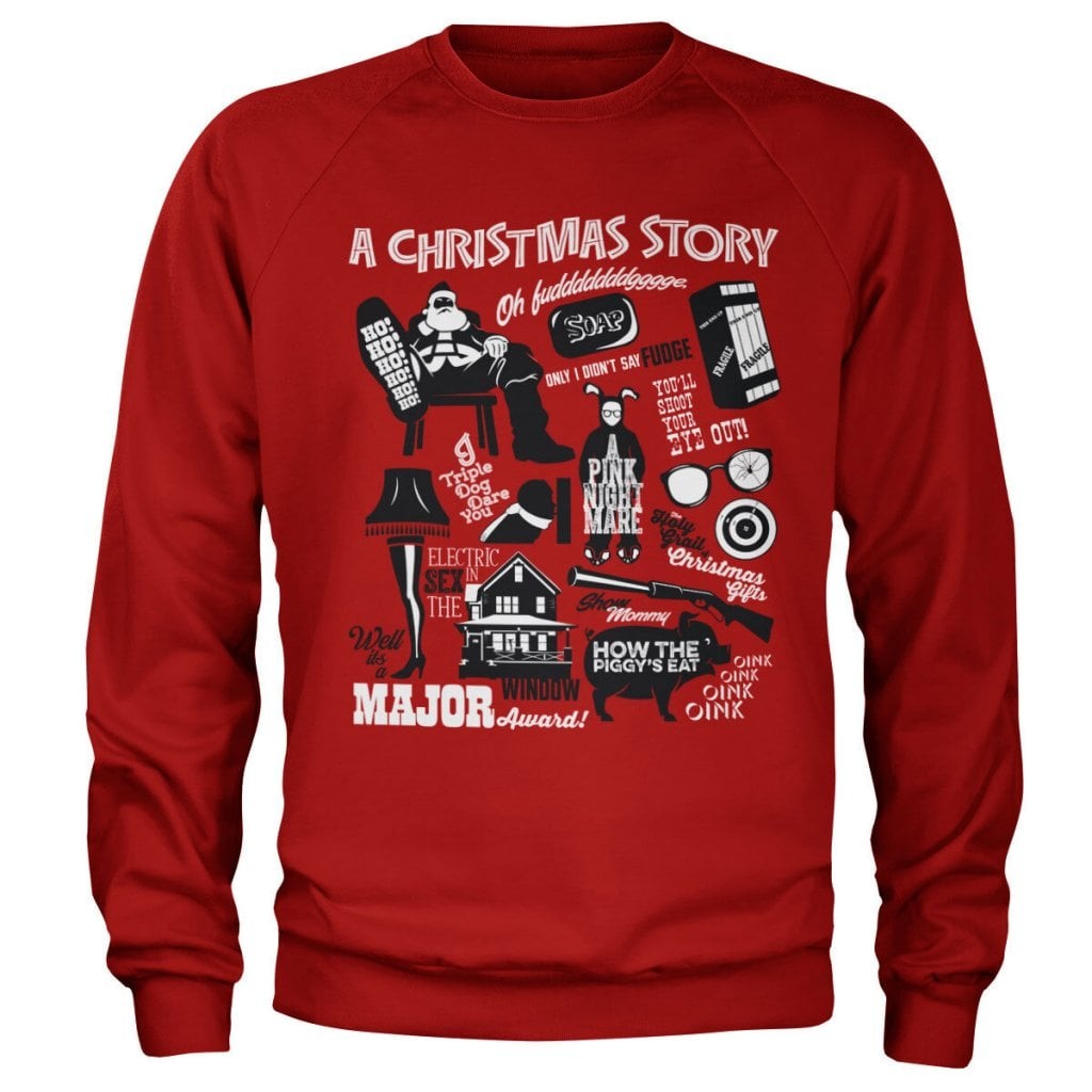 A Christmas Story icons Sweatshirt (Red L)