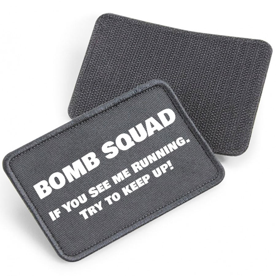 Bomb Squad tygpatch med kardborre (Graphite gray Onesize)